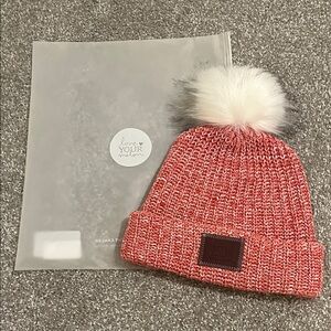 Love Your Melon Hearts Pom Beanie